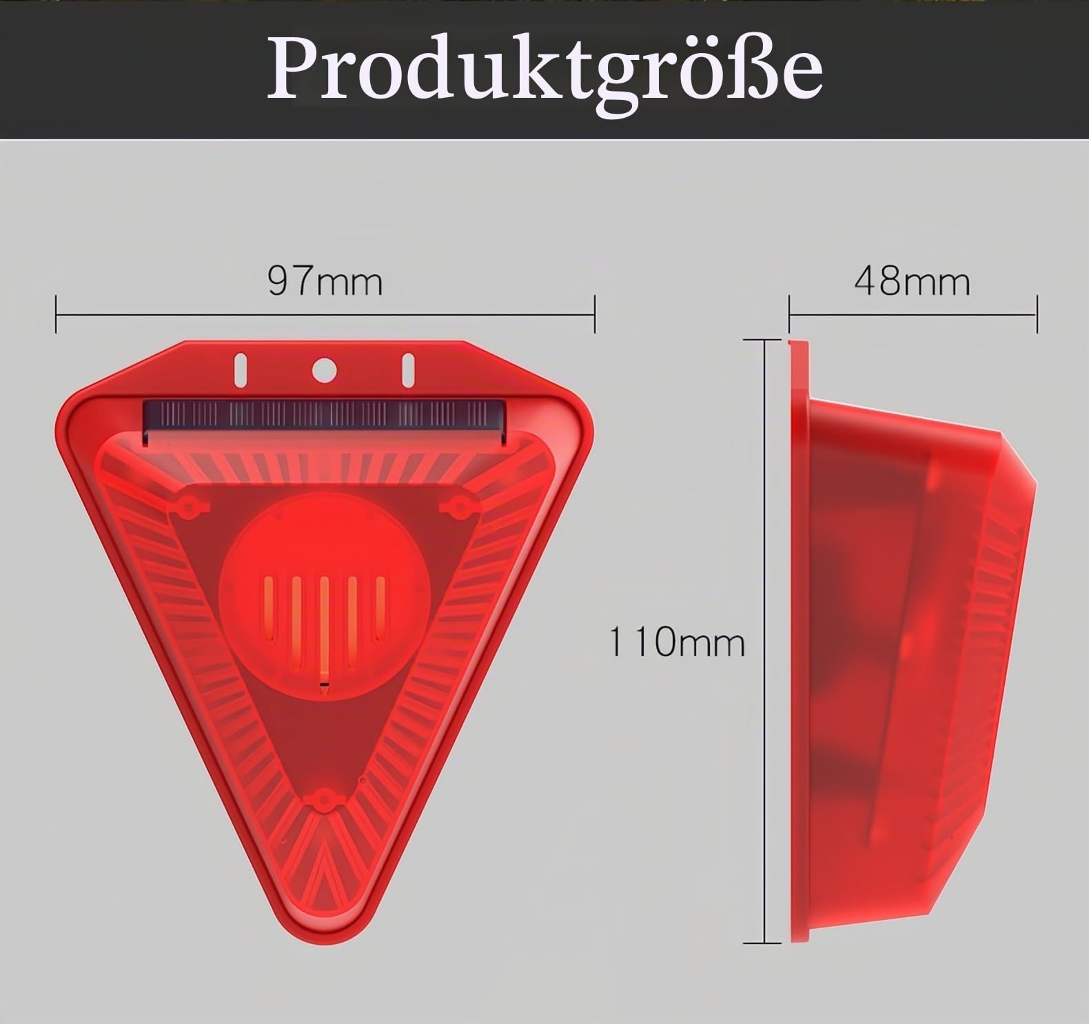 3-Pack Solar Power Alarm 129dB Warnung Laute Sirene wasserdichte blinkende Rotlicht Tier Repeller Laute Alarm Sound Ganztägige Sicherheit für Farm Home Scheune Yard