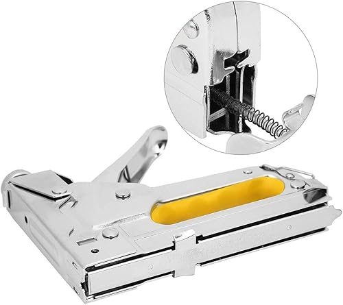 Miniatura 7 de Pistola de grapas manual para tratamiento térmico, pistola de clavos, clavadora de marco plateado, herramienta de clavado manual para puerta en