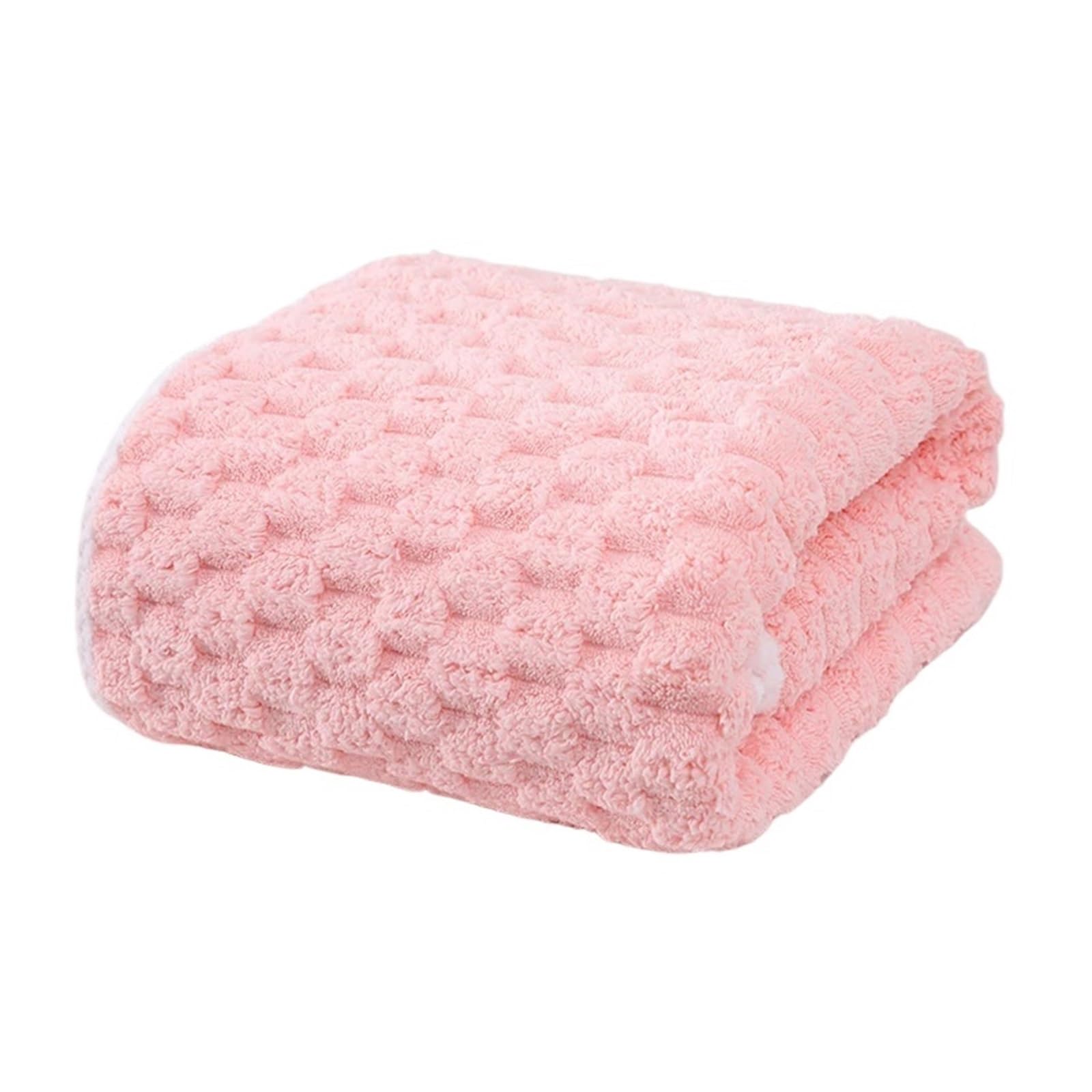 FGUJSUR Bath Towel Coral Cloud Velvet Towel Thickened Bath Strong Water Absorption Microfiber Quick-drying Skin-friendly Face Wash(PINK,Bath towel-70x140cm)
