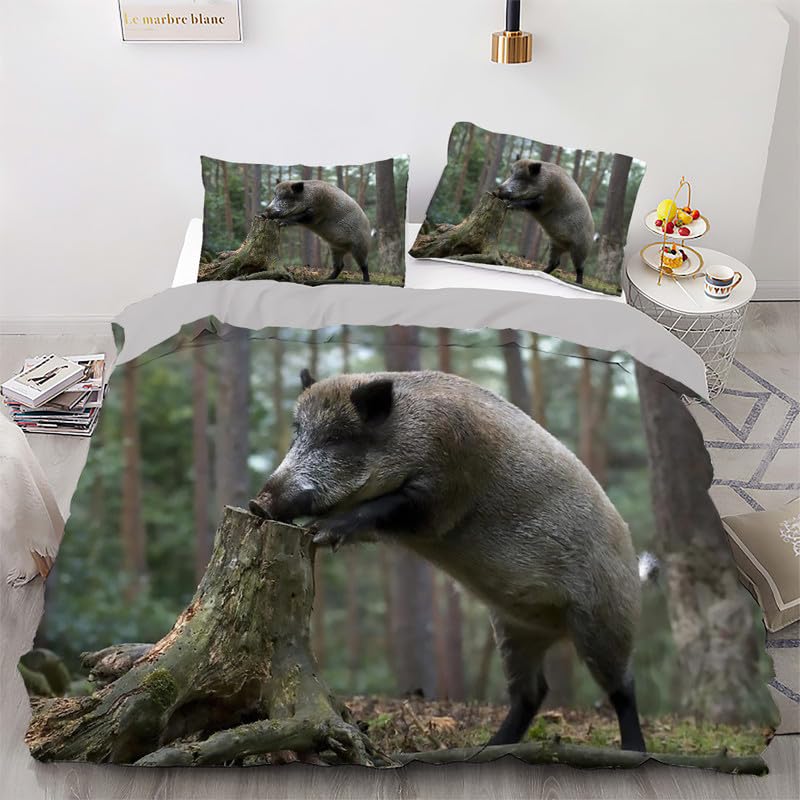 Housse de couette decoration chambre animaux gris pour créer un nid douillet d'adolescent