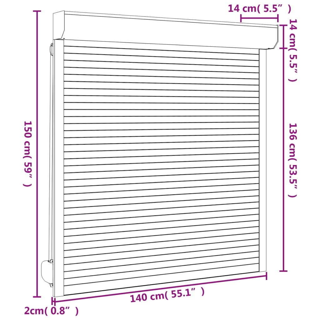 Materiały budowlane, roletyRoleta aluminiowa 140x150 cm biała