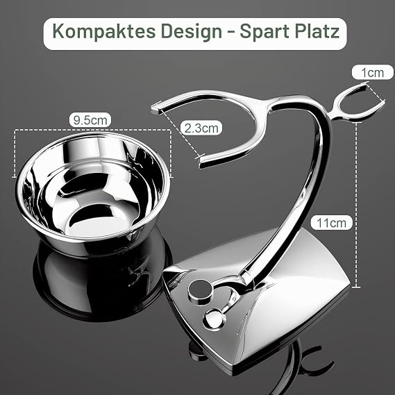 Deluxe Chrome Shaving Stand with Bowl ...