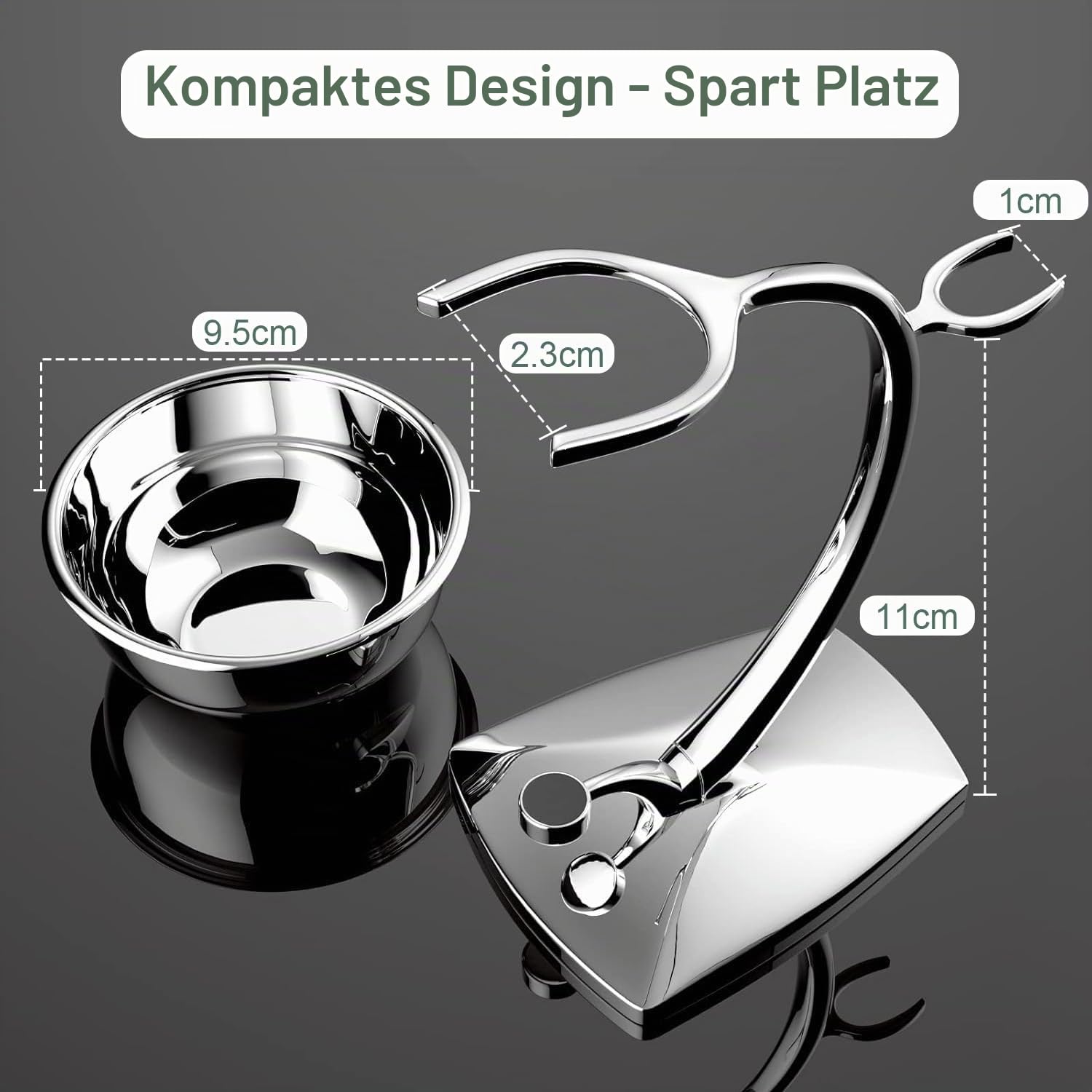 GRUTTI 3-in-1-Rasierset für Männer,Rasierhobel Ständer + Dachshaar-Rasierpinsel + Rasierschale, Rasiererhalter kompatibel mit Gillette-Rasierer manuellem Rasierer,Geschenk-Rasierset für Männer