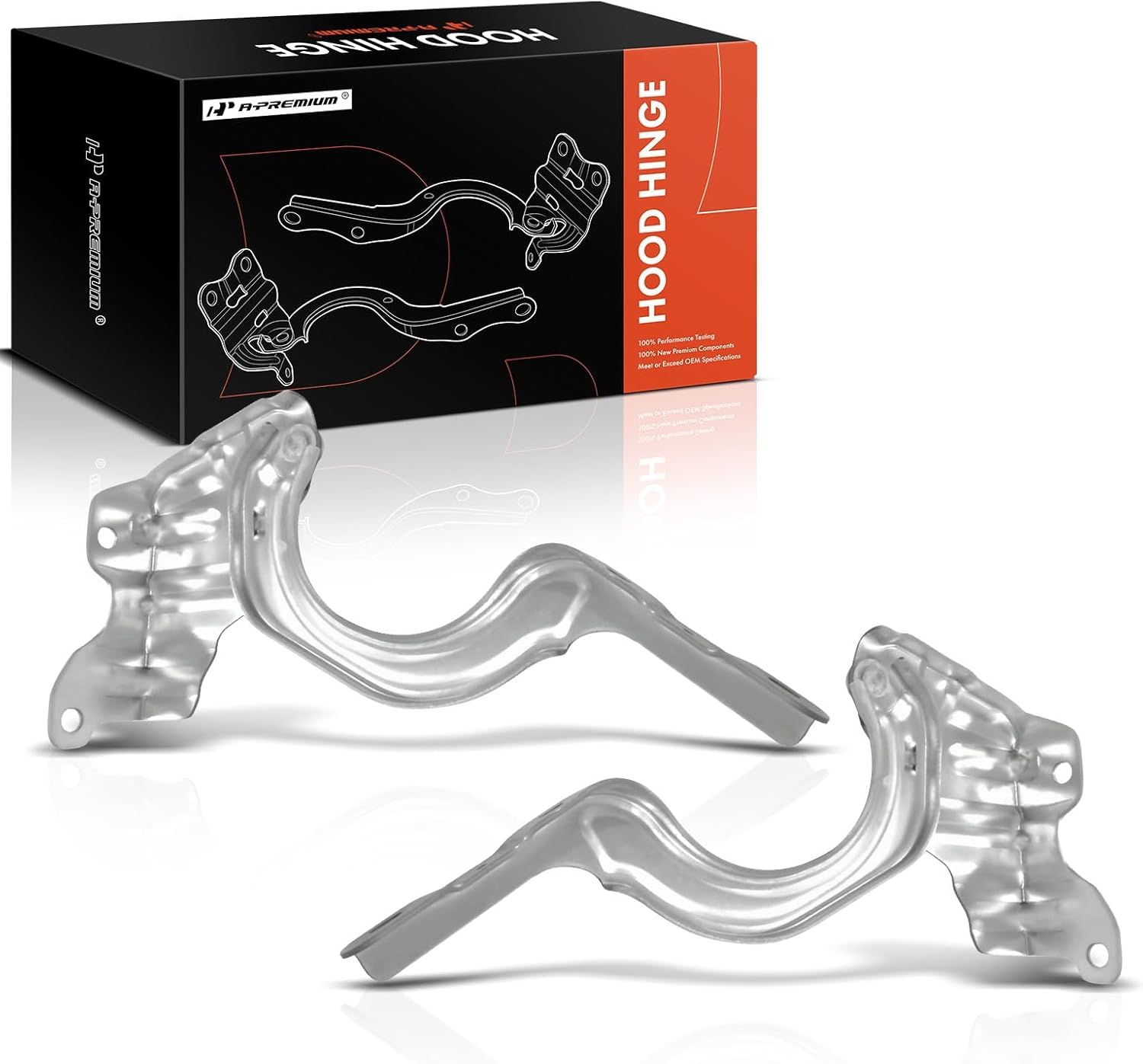 A-Premium Driver and Passenger Hood Hinges Compatible with Hyundai Elantra 2021 2022 2023, Set of 2 Front Left and Right Side Hood Hinges, Replace# 66920AB000, 66910AB000