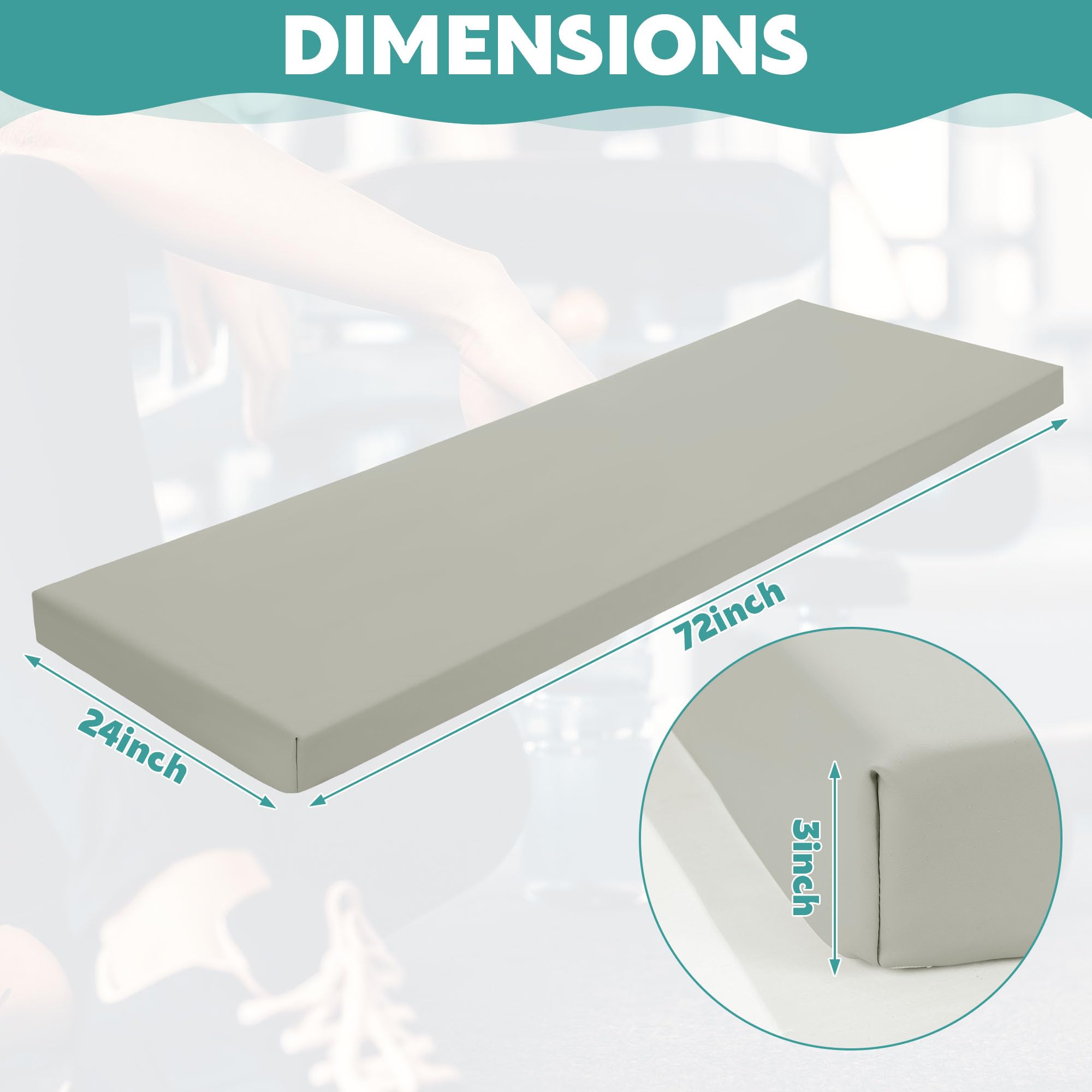 MABOZOO 7,6 cm dicke Yogamatte, extra dicke Gymnastikmatte mit Tragegriffen für Männer und Frauen, PU-Leder, reißfest, Fitnessmatte, Schaumstoff-Übungsmatte für Yoga, Pilates, Stretching