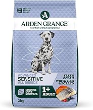 Arden Grange Sensitive Adult Dry Dog Food Grain Free with Fresh Ocean White Fish and Potato, 2 kg