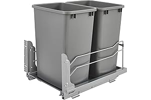 Rev-A-Shelf 53WC-1835SCDM-217 Double 35-Quart Pull-Out Trash Can