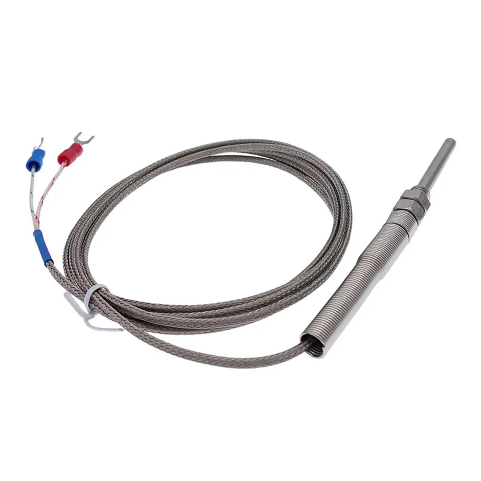 30 mm termocoppia tipo K, sonda in acciaio inox, 0-400 °C, sensore di temperatura, cavo 1/2/3/4/5 m, 1 pezzo (lunghezza 4 m)