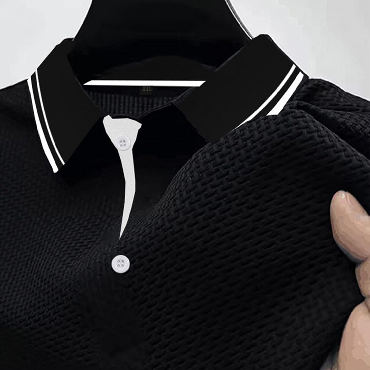 Ymosrh Men's Breeze Polo Shirts Short Sleeve Summer Moisture Wicking Quick-Dry Performance Fit Golf Shirt, S-3XL