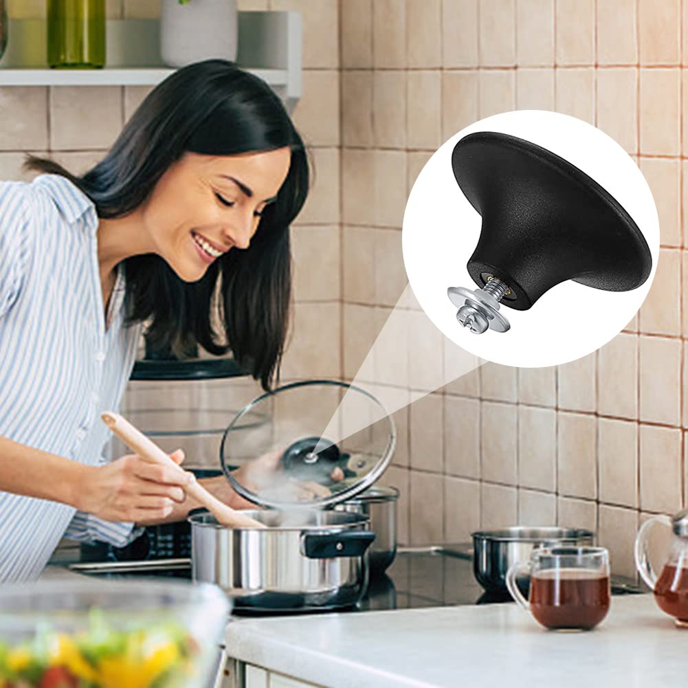 Set 4 Manopole Per Coperchio Pentola - Universali, In Bachelite Resistente Al Calore, Con Viti - Foto 5