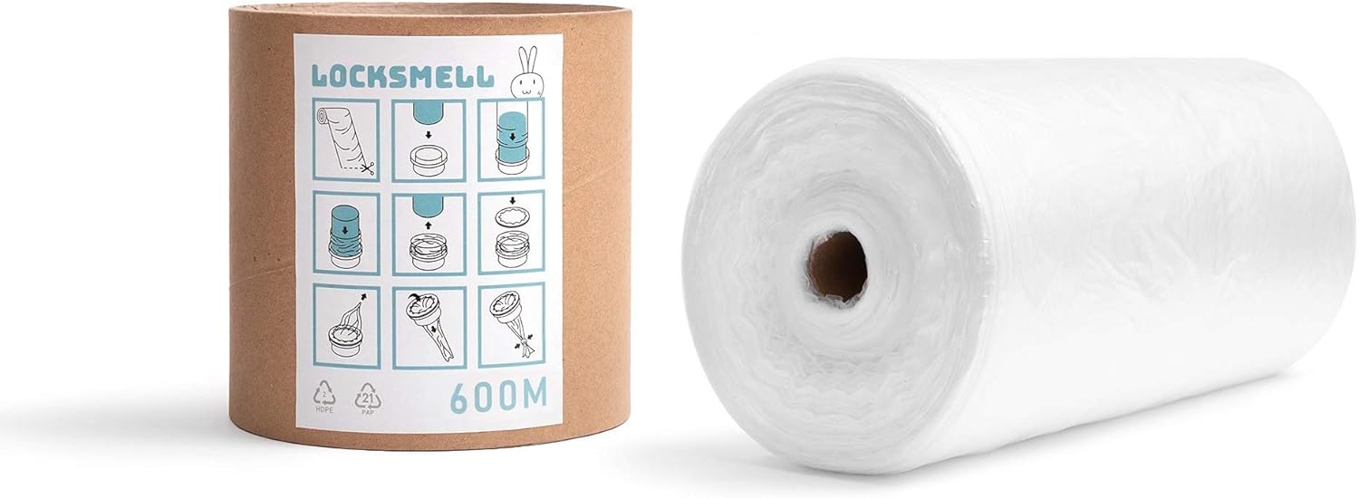 LOCKSMELL Nappy Bin Liner (600m) Compatible with Tommee Tippee Sangenic