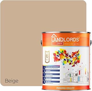 Landlords Weather Shield Beige Smooth Masonry Paint | 1L in 30+ Colours | Storm Proof, Scrub Resistance & Waterproof | Weatherproof Technology Designed with Acrylic Resin for Ultimate Protection