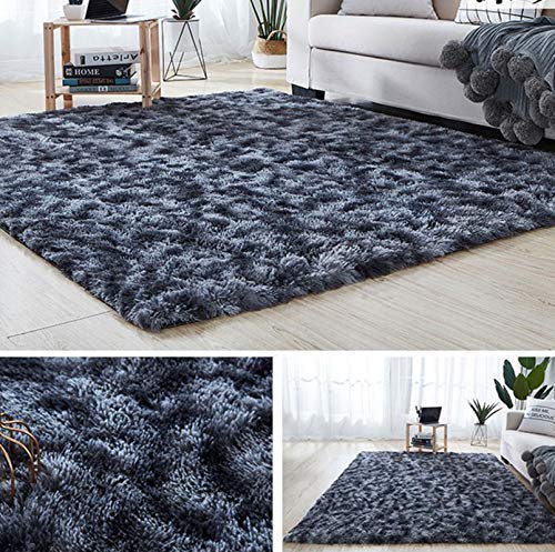 カーペット 洗える シャギー ラグ 1.6m*2m グレー 160×230 cm 約 2畳 滑り止め付き マット ホットカーペット対応 カーペット ラグ 夏 シャギーラグ ラグマット 洗える 絨毯 タイプ じゅうたん 一年中使える グラデーション センター