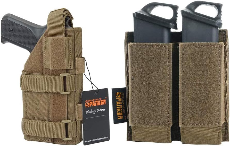 EXCELLENT ELITE SPANKER Pistol Universal Adjustable Tactical Open Top Double Pistol Mag Pouch
