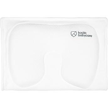 memory foam nursing pillow - helps prevent and treat plagiocephaly flat head syndrome with removable cover with 2 pillow cases - koala perfect head breastfeeding - white