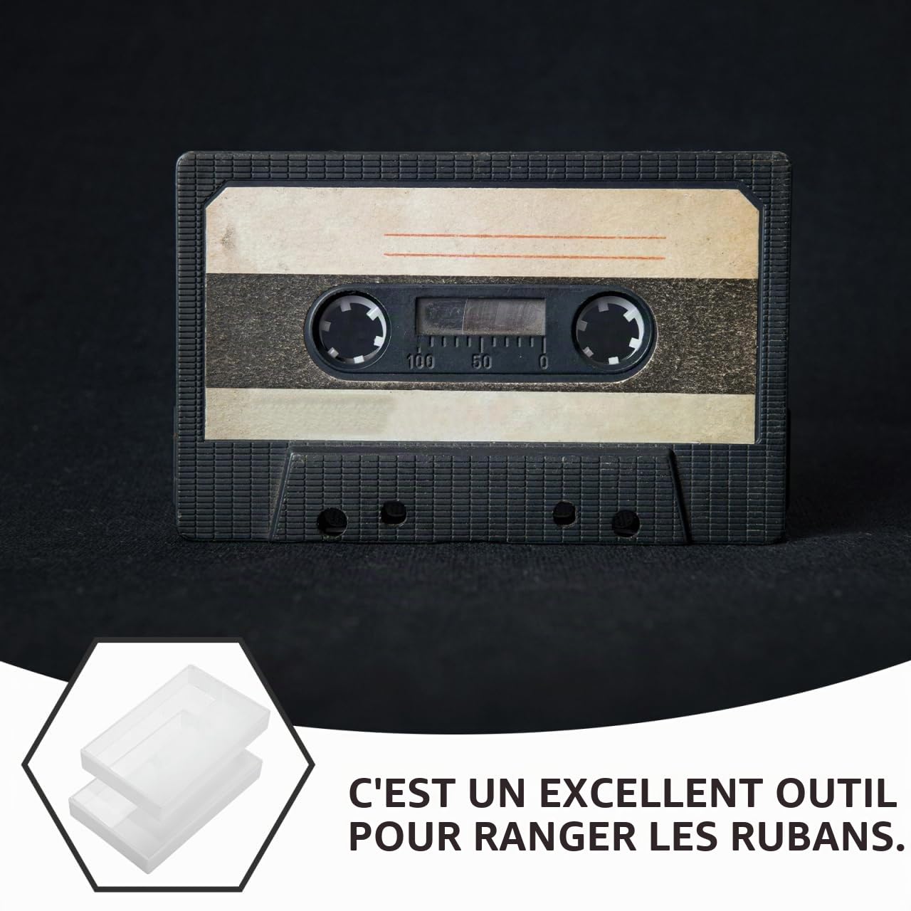 MAGICLULU Lot de 10 Étuis De Voyage pour Cassette Audio Boîte De Protection Cassettes en PS Transparent Boîtiers De Cassettes pour Rangement Cassette Audio Bijoux Et Petits Objets 11.00X7.00X1.80Cm