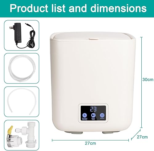 Miniatura 6 de Lavadora pequeña totalmente automática, mini lavadora de 7 litros de capacidad con 3 modos de limpieza profunda para ropa interior, ropa de bebé,