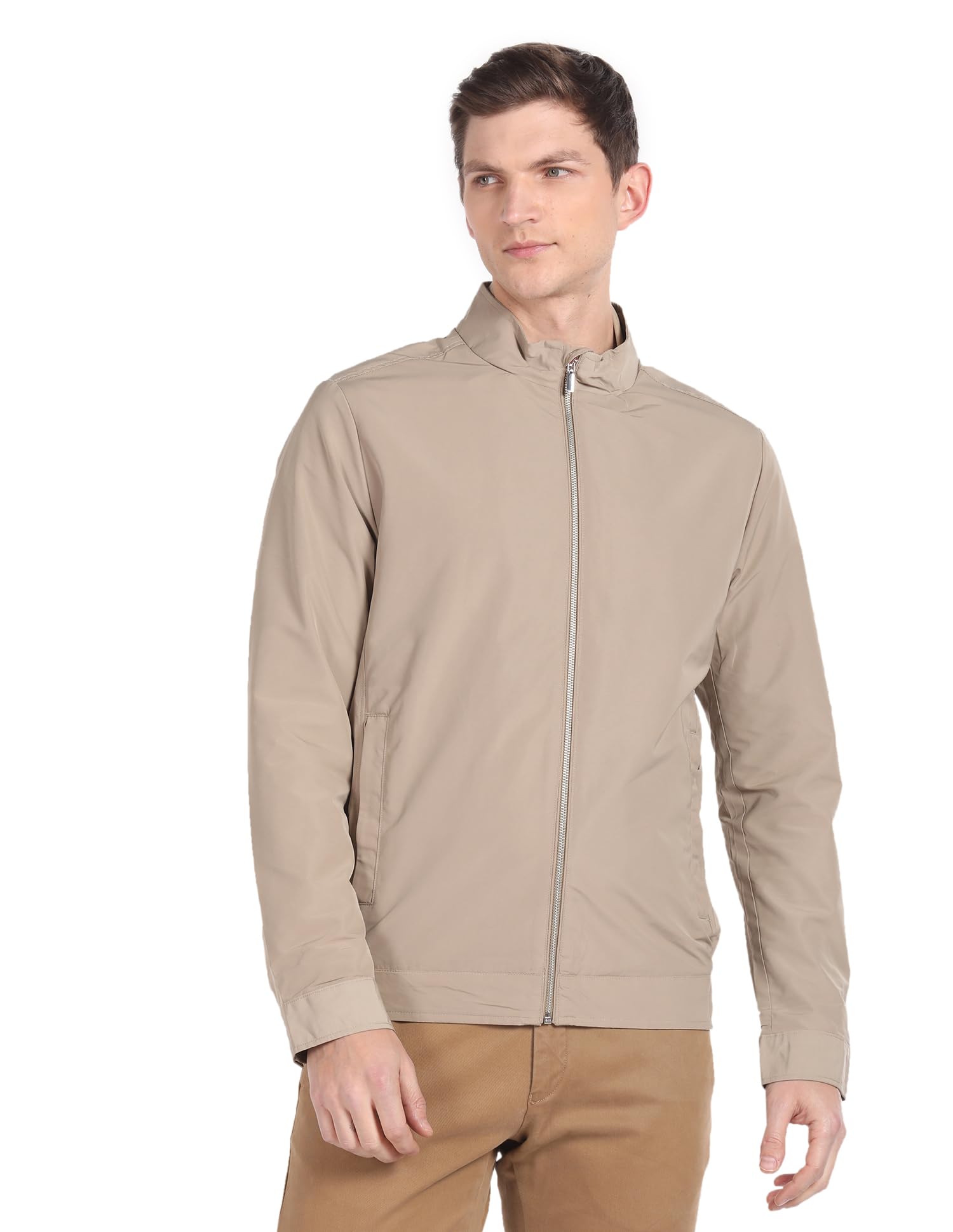 arrow Men's Polyester Standard Length Dual Collar Bomber Jacket-picture-11