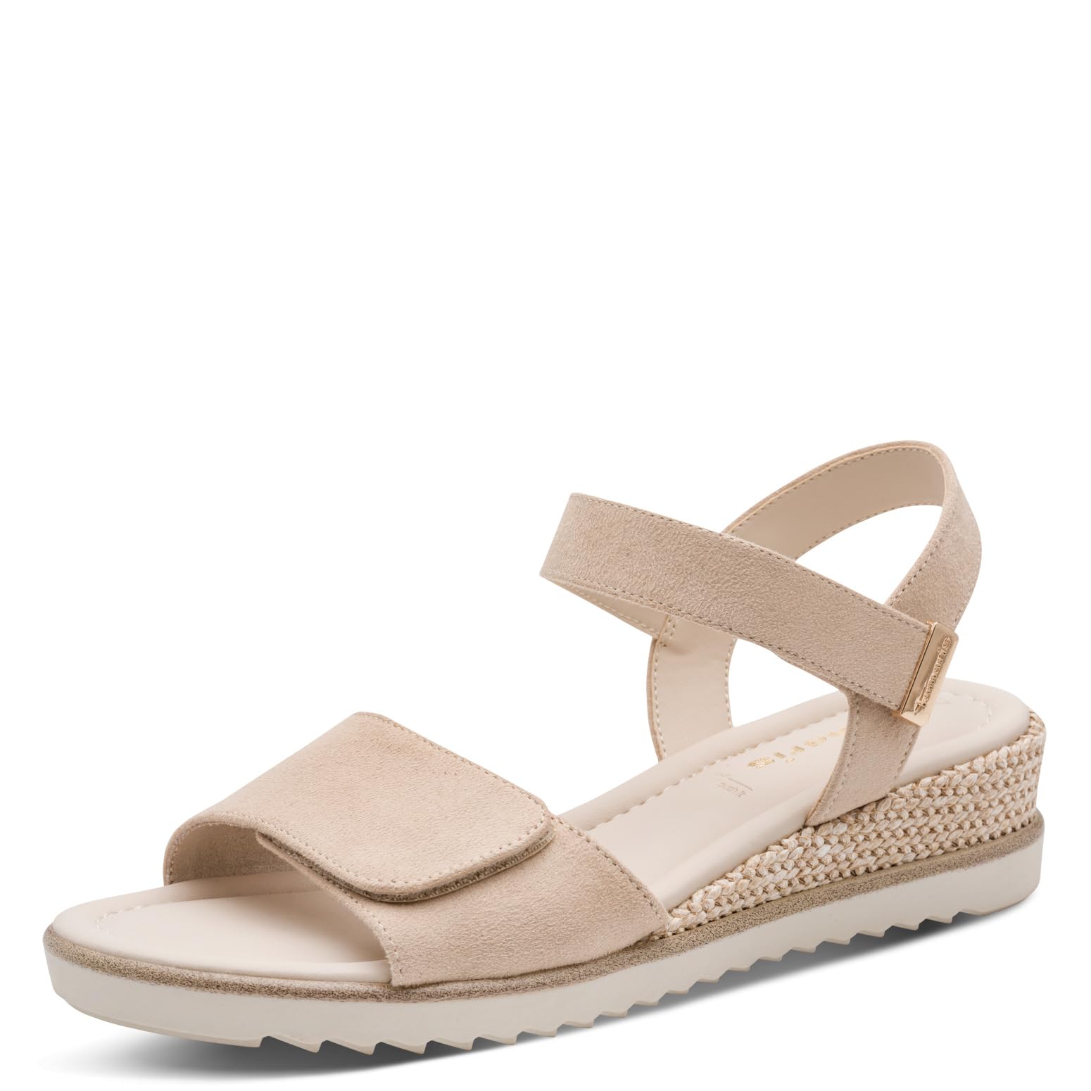 Tamaris Women’s sandal with wedge heel beige 8 UK