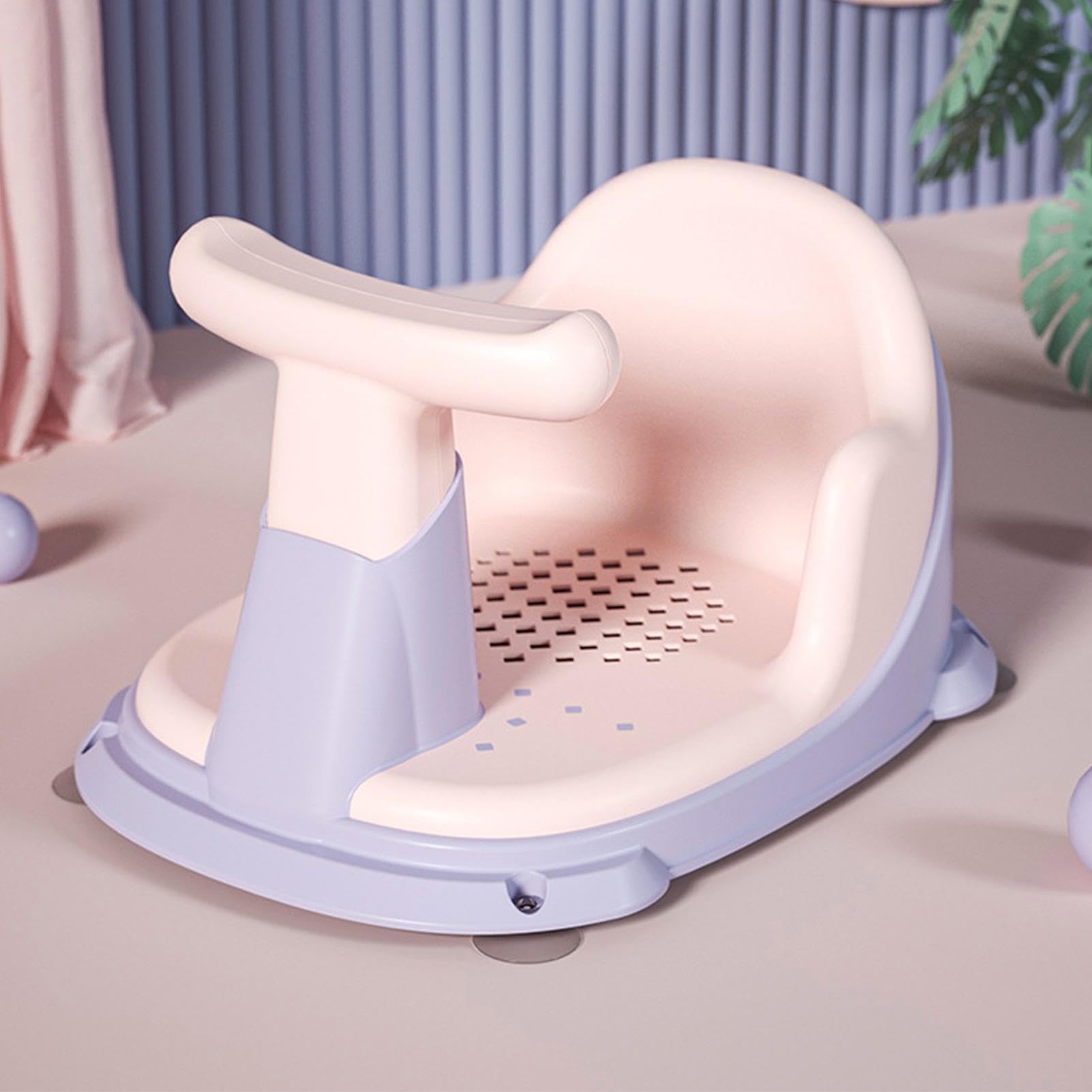 Sedile Per Doccia Con Ventose - Seggiolone Vasca Da Bagno 6 A 18, Supporto Il Dei Bambini | Ausilio Sit-Up Antiscivolo Vasche Schienale Alto Sicuro L'igiene Del Gioco Infantile