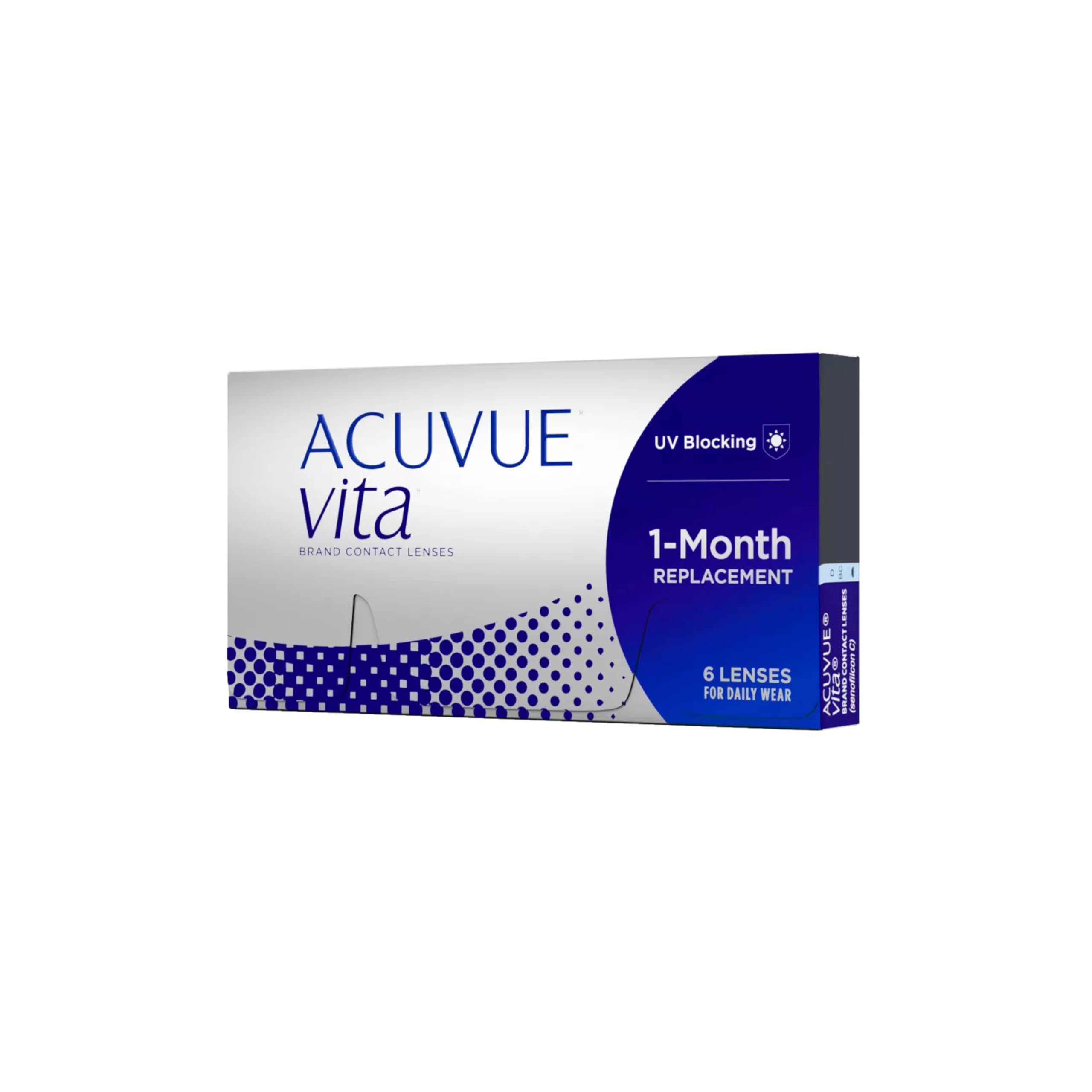 ACUVUE Vita Monatskontaktlinsen mit komfortablem Tragegefühl – Den ganzen Monat lang – -2,5 dpt & BC 8.8 – Mit UV Schutz & durchgängig hohem Feuchtigkeitsgehalt – 6 Linsen