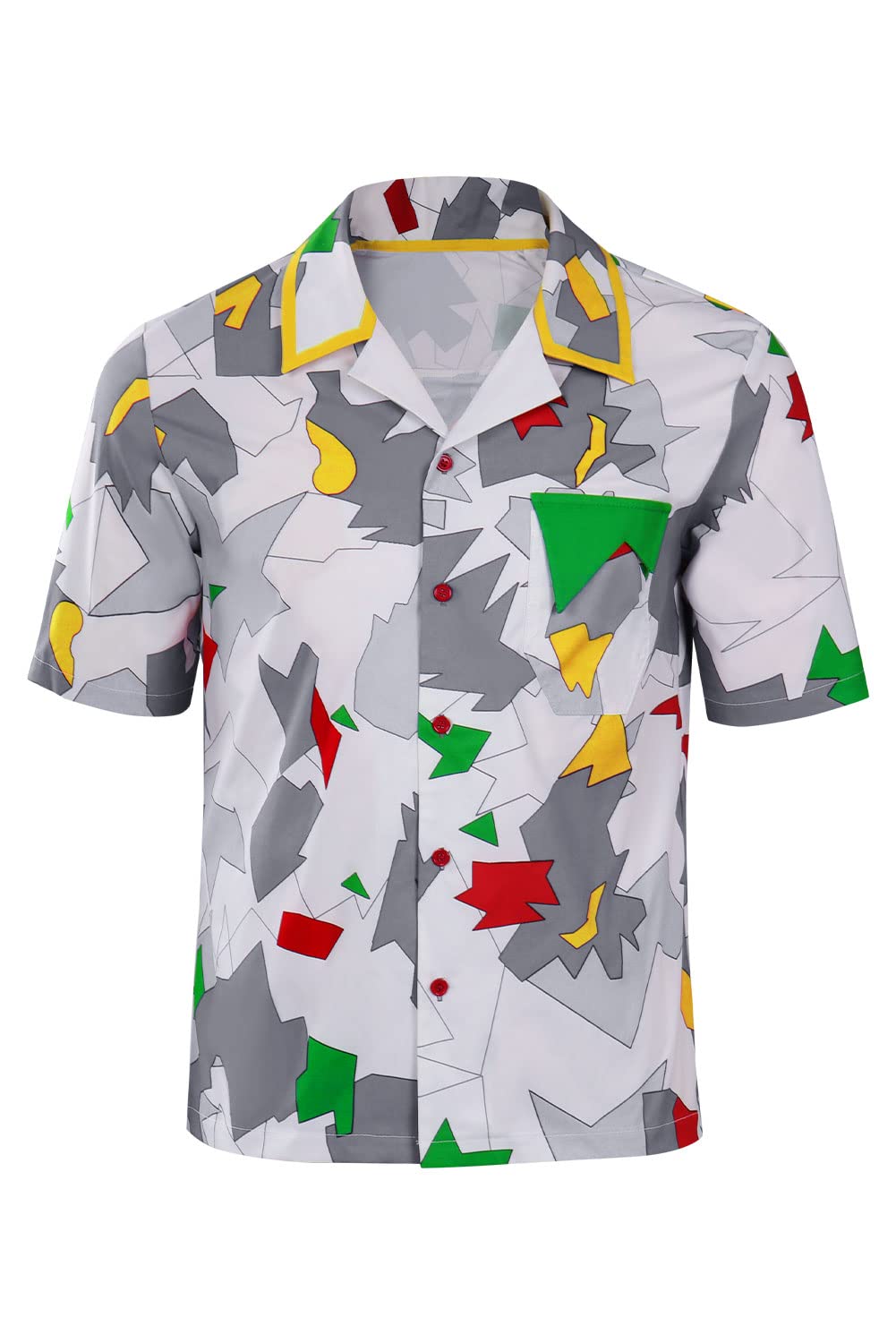 HineveyMens Kids Dustin Henderson Shirt Cosplay Costume Short Sleeves Button up T-Shirt