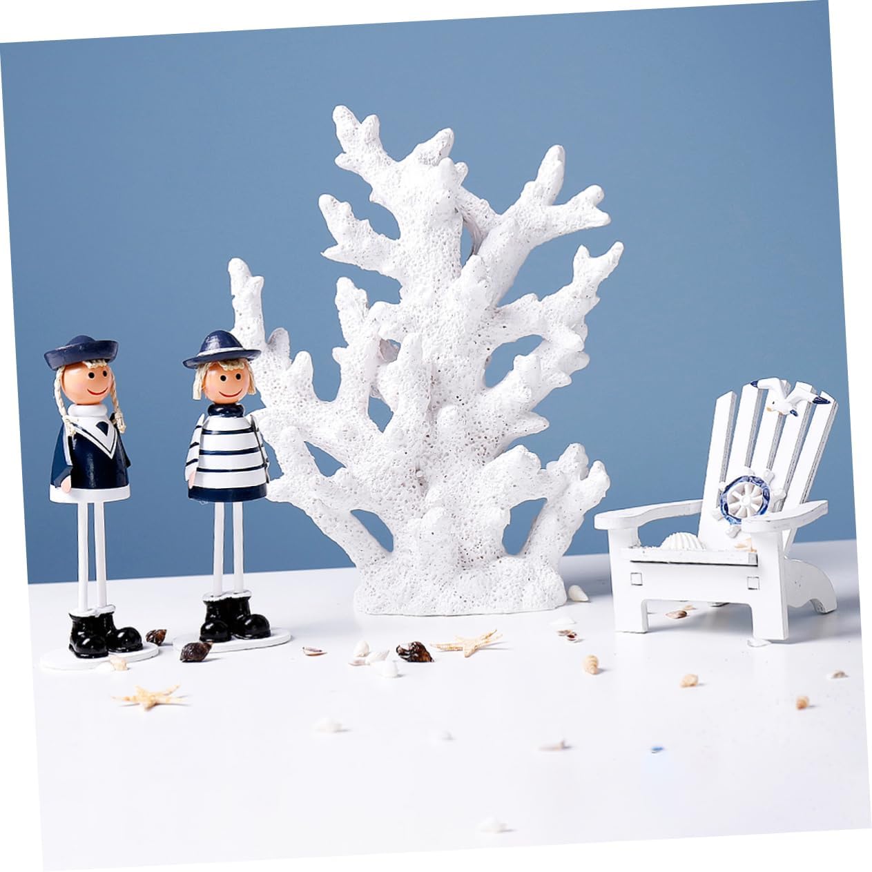 ibasenice Artificial Coral Ornament for Fish Tank Lifelike Resin Coral Decoration White for Freshwater and Aquariums Easy to Clean