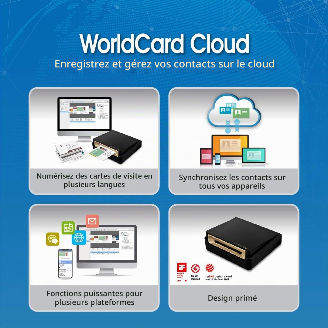 PenPower WorldCard Cloud (1 an de souscription, 1 utilisateur) - Économisez et gérez Vos Contacts sur Le Cloud.