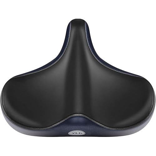 YLG Oversized Comfort Bike Seat Comfortable Replacement Bike Saddle Memory Foam Soft Bike Saddle Waterproof Universal Fit Bicycle Seat for Women Men