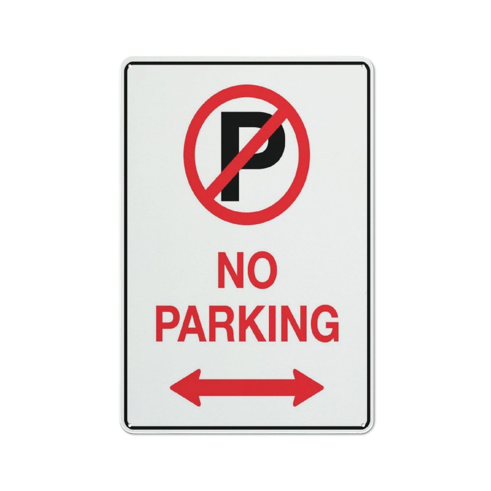 Xewazd A2090 No Parking Symbol 8"X12" Aluminum Sign - Rust-Resistant, Weather-Durable, Easy To Mount