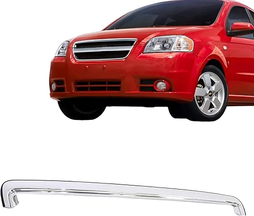Panel de capó delantero cromado compatible con Chevrolet Aveo Fit 96649250 GM1235108 2007-2011