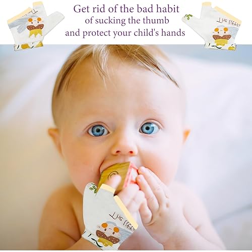 Miniatura 2 de Tope de succión de pulgar para niños, guantes masticables para evitar chupar el pulgar tratamiento eficaz para morderse las uñas (7 meses a 10 años)