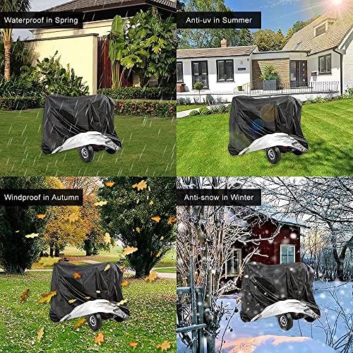 VVHOOY Mobility Scooter Cover, 210D Oxford Heavy Duty Waterproof 4 Wheel Power Scooter Travel Storage Cover All-Weather Outdoor Protection 55 x 26 x 36 inch/140 x 66 x 91 cm