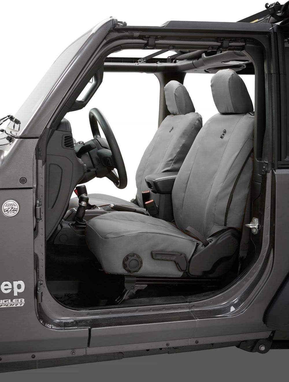 Bestop 2929009 Charcoal Seat Cover, Front - for Jeep 2018-2024 Wrangler