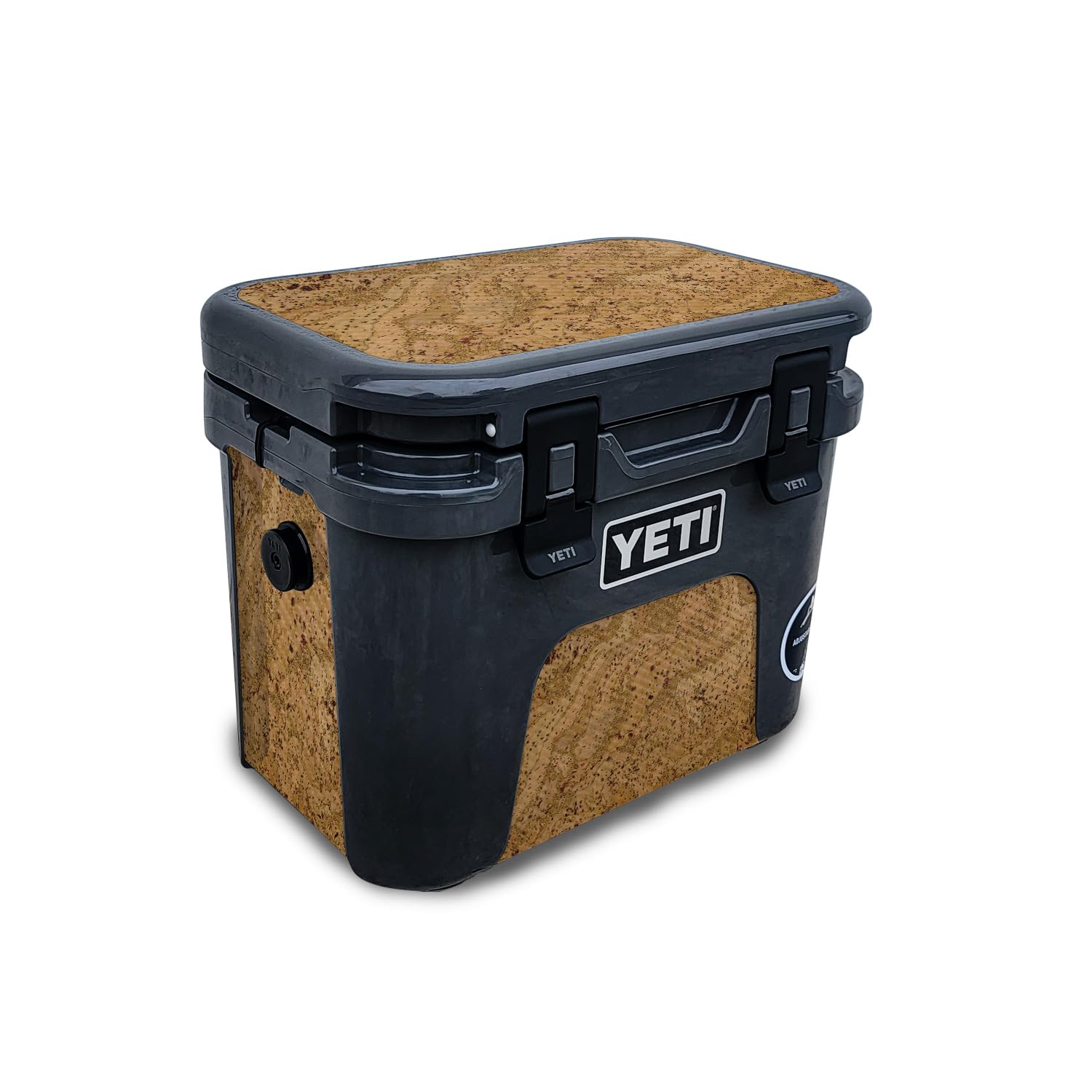 Carbon Fiber Cooler Skin Compatible with Yeti Roadie 15 Hard Cooler - Cork - Premium 3M Vinyl Protective Wrap Decal Cover - Easy to Apply | Crafted in The USA by MightySkins
