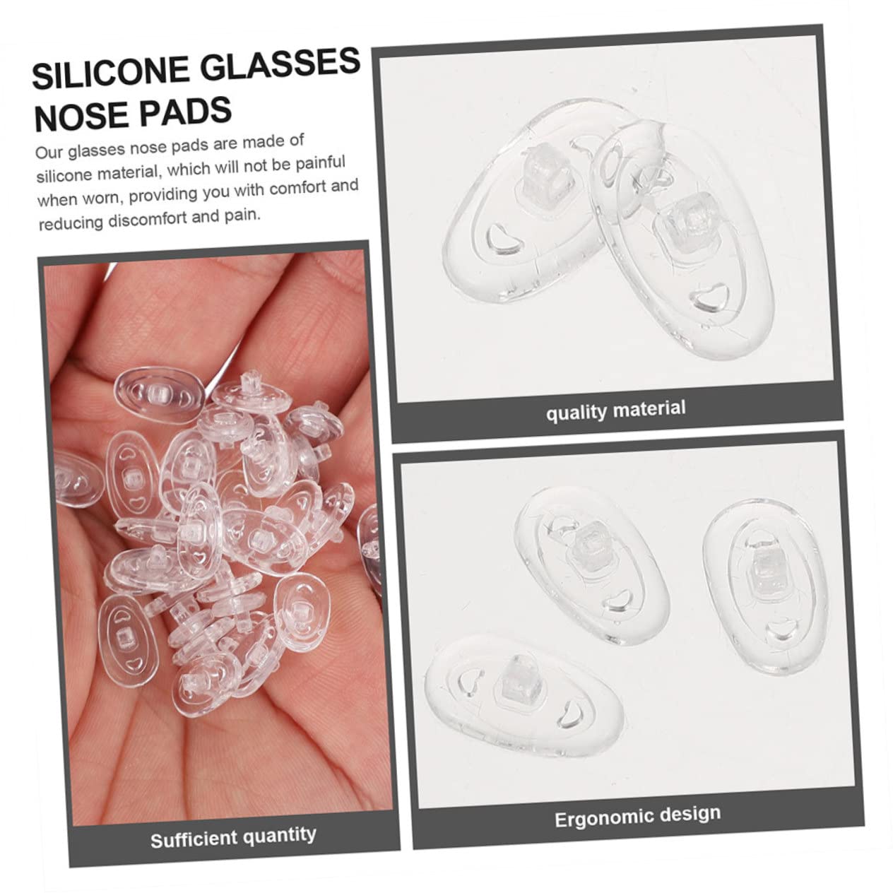 Plaquettes Nasales En Silicone Pour Lunettes – 30 Paires Antidérapantes Transparentes, Coussinets Confortables Compatibles Lunettes De Soleil Vue, Accessoires Pratiques Pour Usage Quotidien