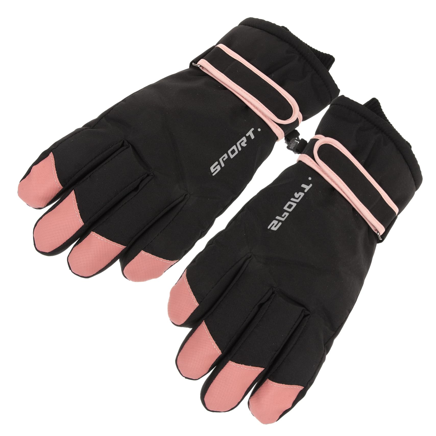 GALPADA 1pair Warm Ski Gloves for Sports Thick Insulated Mitts Wrist Strap Windproof for Hiking Climbing and Outdoor Activities