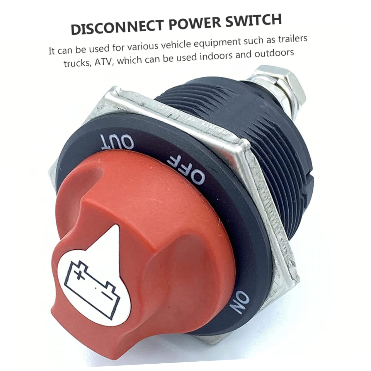 HAPINARY 12v-24v Rv Cut Off Master Isolator Waterproof Heavy Duty Battery Disconnect Switch Battery Switch for Car ATV Boat