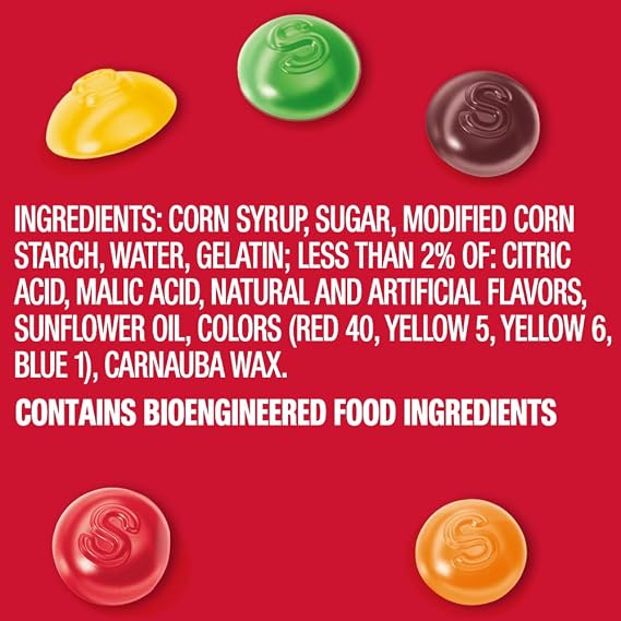 SKITTLES GUMMIES Original Gummy Candy Rainbow Coloful On the Go Snack Movie Night Treat, 5.8 oz Bag, 12 Count