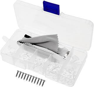 Eyeglass Repair Kit with Replacement Screws and Small Screwdriver, 99pcs Glasses Nose Pad Screw Repair Tool Set for Sunglasses and Rimless Frames, Portable Vision Care Tool