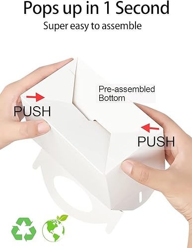 Miniatura 52 de Cajas de regalo de fiesta de Happyhiram rosa y azul, 12 piezas para decoración de fiesta de revelación de género, cajas de golosinas con asa, cajas