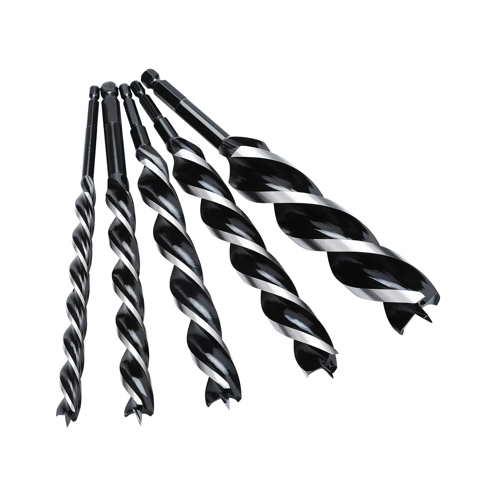 hsawbit Wood Drill Bit Set, 8pcs Auger Drill Bit Set Extra Long Wood Drill Bits 230mm*10mm/12mm/14mm/16mm/20mm/22mm/25mm/32mm - Image 3