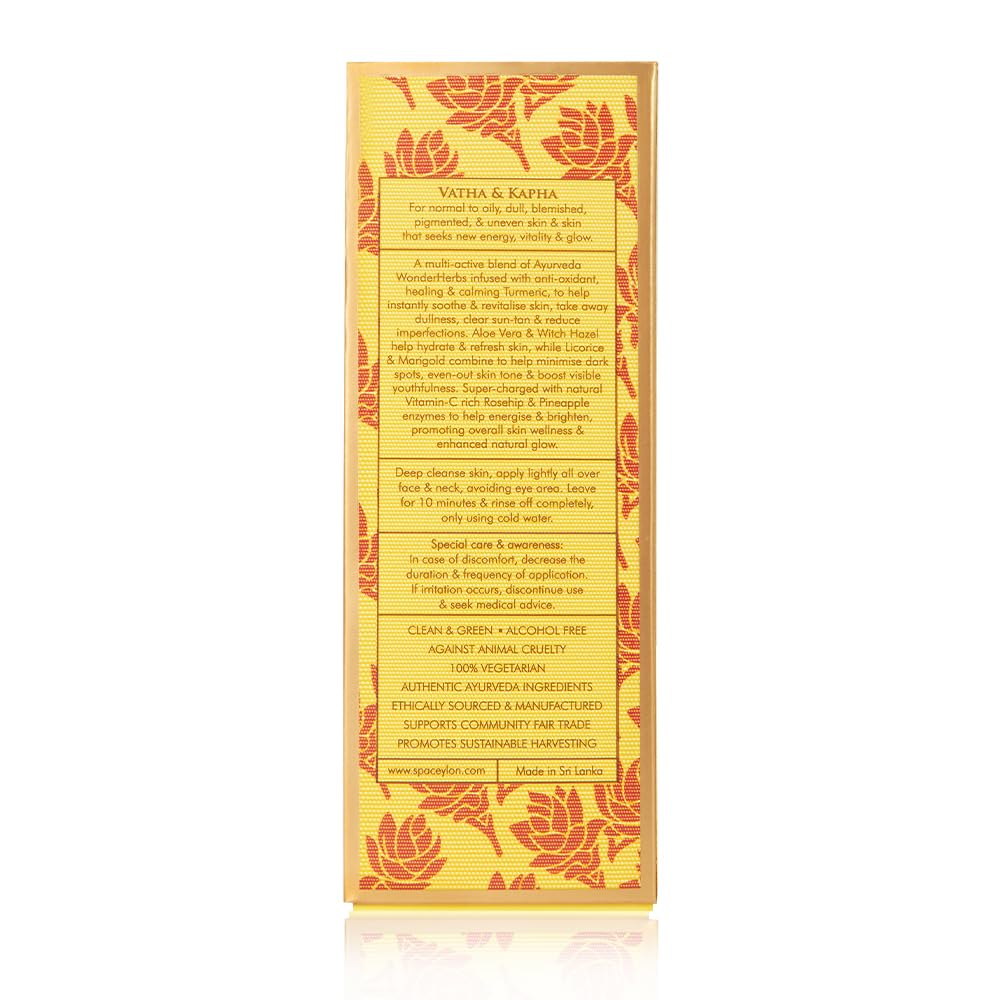 SPA CEYLON True Turmeric Vitamin C Glow Anti Pollution Gel Facial Masque | Natural Exfoliation | Face Mask | Skin Care | Hydrating - Image 4