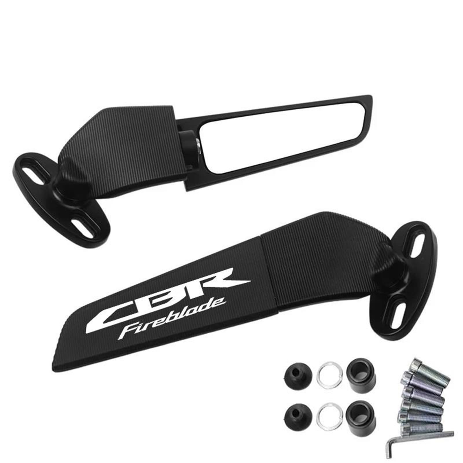 Espejo retrovisor CBR 600 RR 1000RR ala fija de aluminio CNC para moto