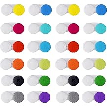 Lasiyanor 24PCS Colorful Contact Lens Cases, Immersion Kit | Leak-Proof Packaging, Suitable for Outdoor, Mini Contact Lense Case Screw Top