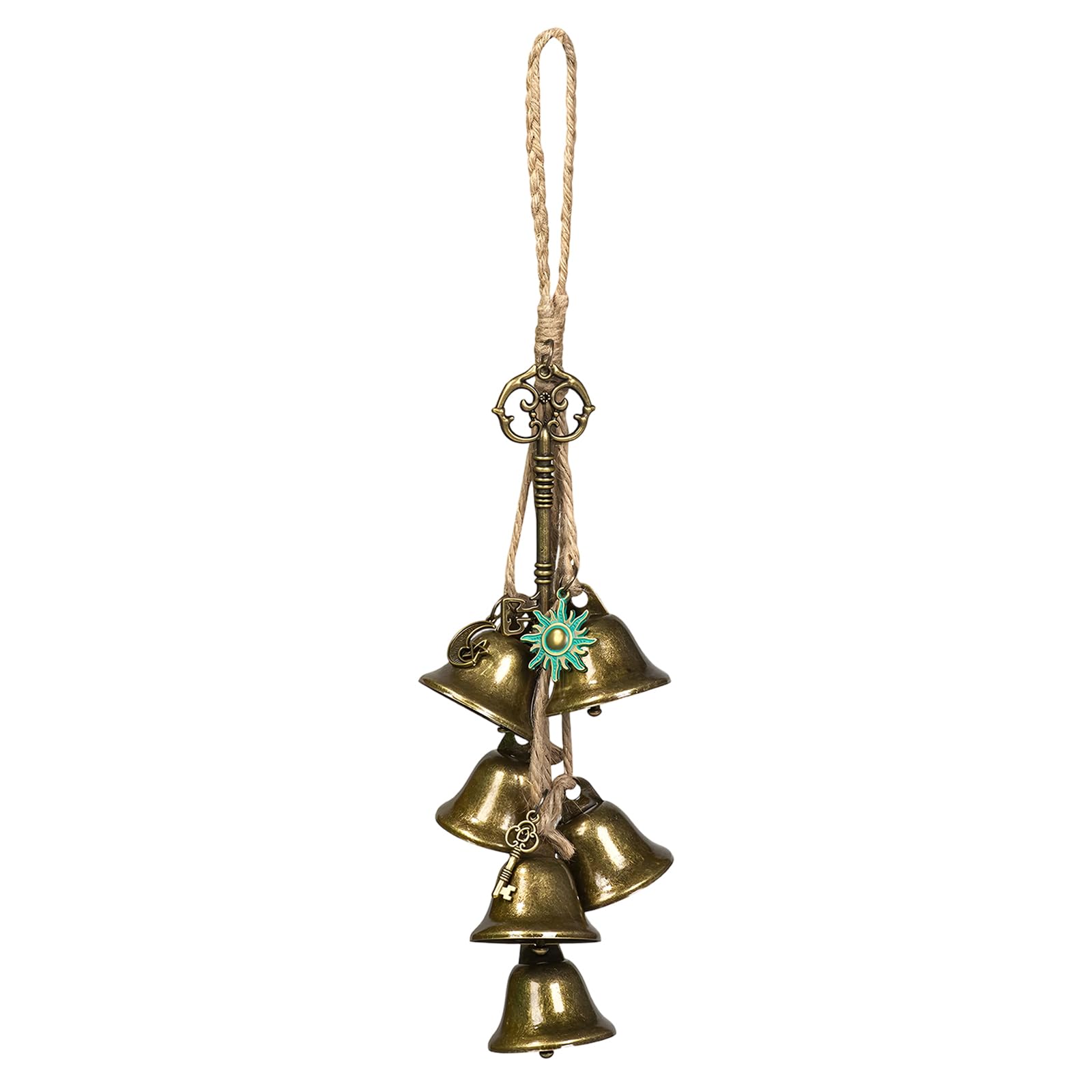 Wind Chimes, Witch Gifts for Women, Outdoor Garden Decorations with Woven Rope and Metal Bell Craftsmanship, Handcrafted Wind Chimes for Garden and Patio