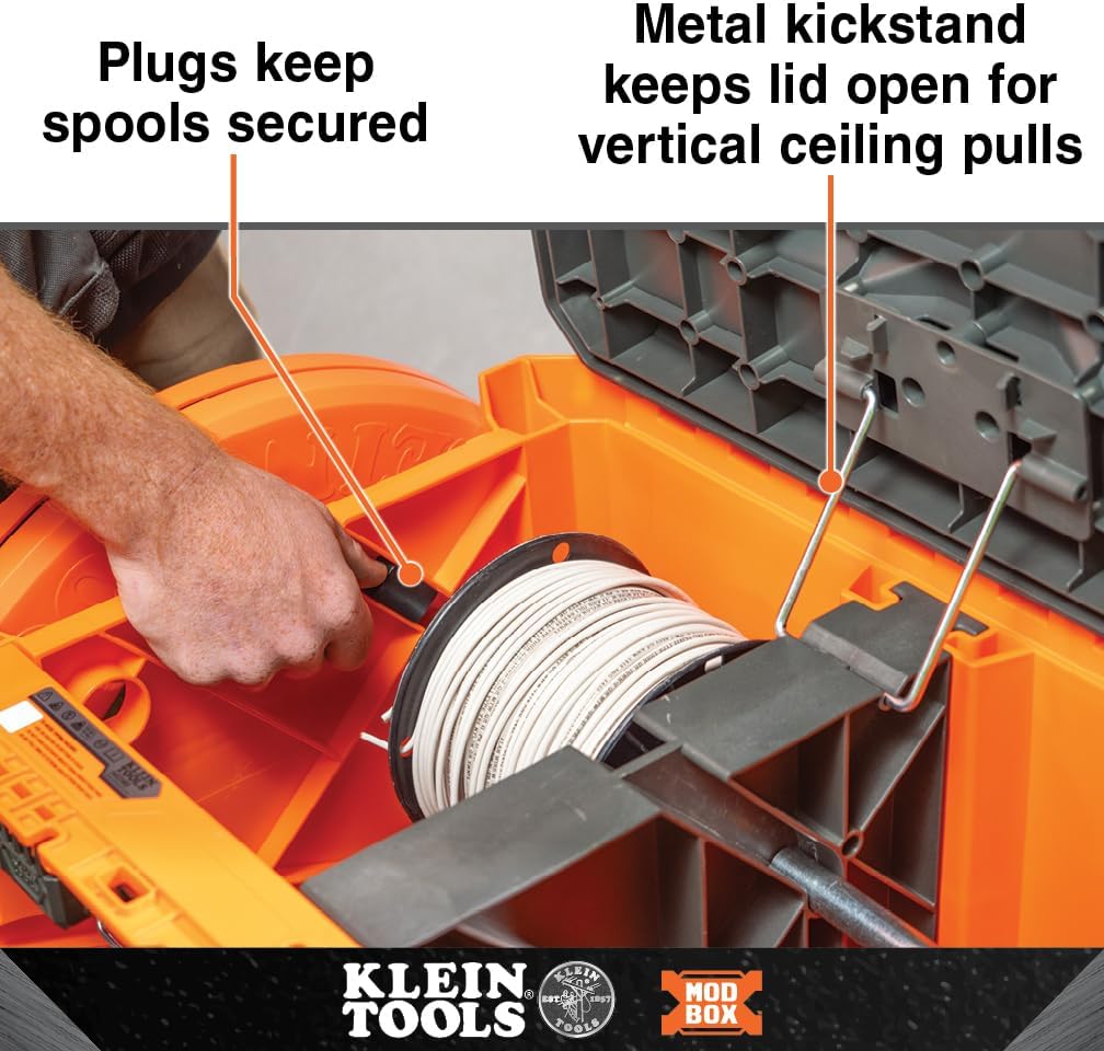 Klein Tools 54925MBR MODbox Wire Spool Dispenser Replacement Plugs for Klein Tools Cat. No. 54825MB, 8-Pack
