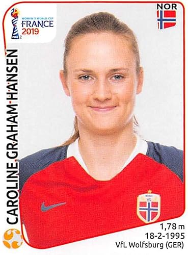 2019 Panini FIFA Women's World Cup France Album Stickers (Individual Sticker Only) Soccer #73 Caroline Graham Hansen Norway 2 Inch by 2 12 Inch