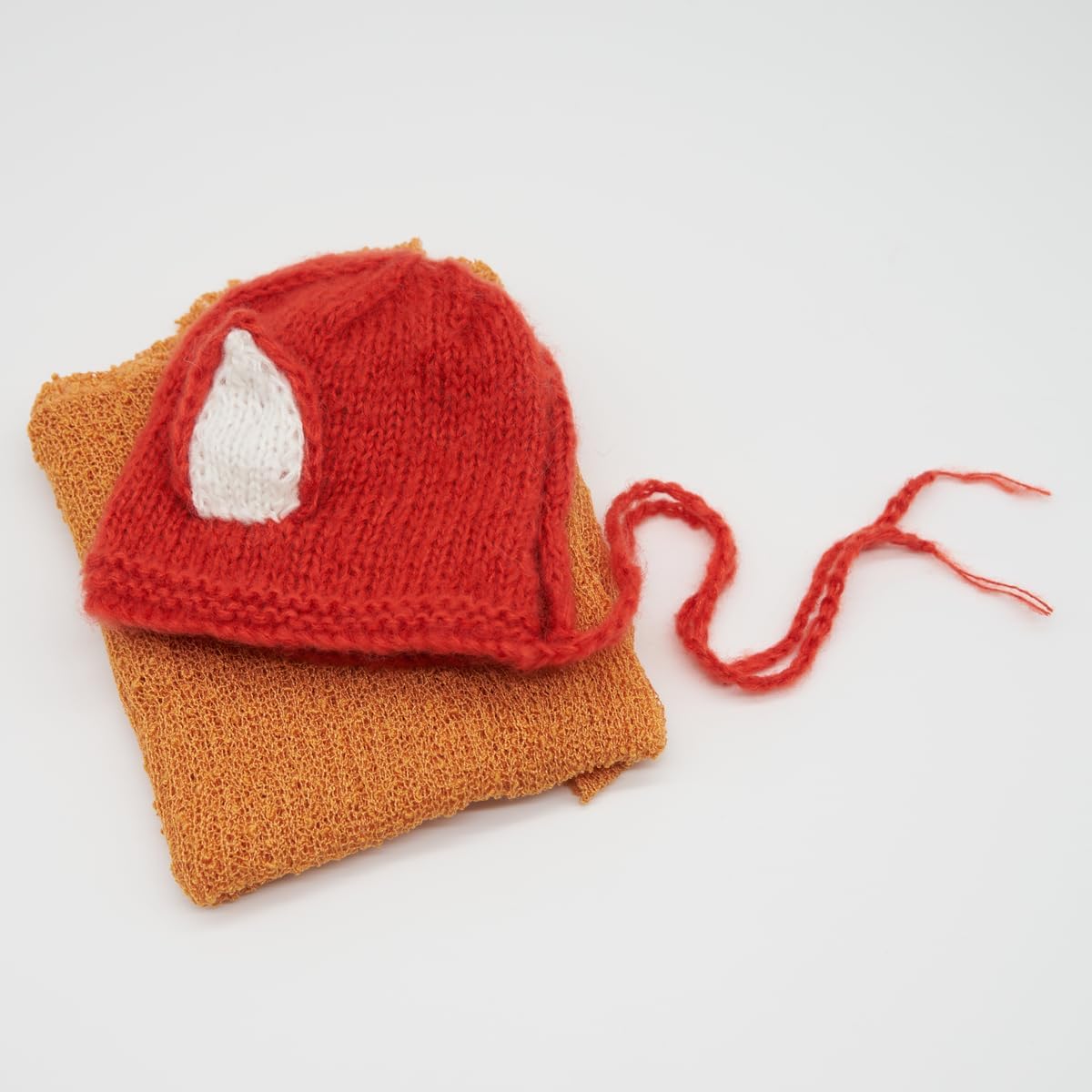 Zeroest Newborn Photography Prop Fox Hat for Baby Photoshoot Baby Knit Fox Bonnet Photo Costume Wolf Outfit Costume Girl Boy - Image 4