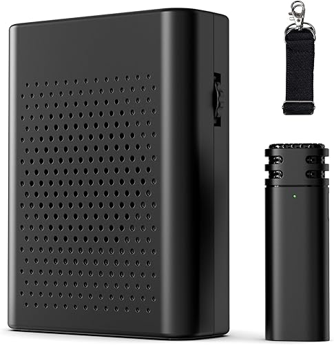 Amplificador de voz inalámbrico con micrófono de solapa inalámbrico Lavalier, sistema PA, altavoz portátil y micrófono de grabación de condensador